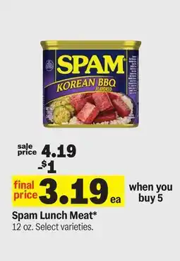 Meijer Spam Lunch Meat offer