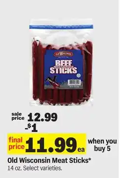 Meijer Old Wisconsin Meat Sticks offer