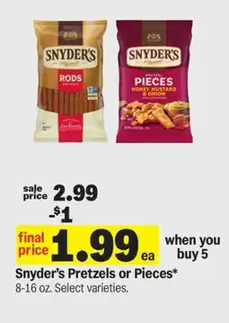 Meijer Snyder's Pretzels or Pieces offer