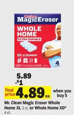 Meijer Mr. Clean Magic Eraser Whole Home XL 2 ct. or Whole Home XD* 4 ct offer