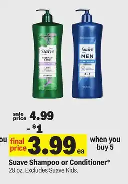 Meijer Suave Shampoo or Conditioner offer