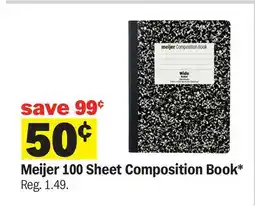 Meijer Meijer 100 Sheet Composition Book offer