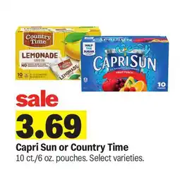 Meijer Capri Sun or Country Time offer