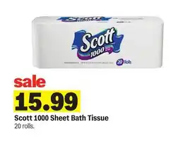 Meijer Scott 1000 Sheet Bath Tissue offer