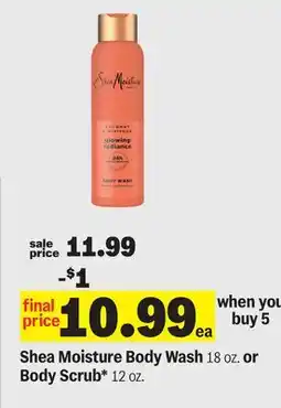 Meijer Shea Moisture Body Wash 18 oz. or Body Scrub* 12 oz offer