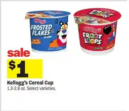 Meijer Kellogg's Cereal Cup offer