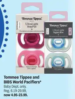 Meijer TOMMEE TIPPEE AND BIBS WORLD PACIFIERS offer