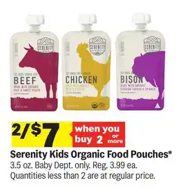Meijer Serenity Kids Organic Food Pouches offer