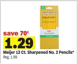 Meijer Meijer 12 Ct. Sharpened No. 2 Pencils offer