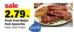 Meijer Fresh from Meijer Pork Spareribs offer