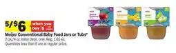 Meijer Meijer Conventional Baby Food Jars or Tubs offer