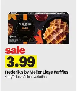 Meijer Frederik's by Meijer Liege Waffles offer