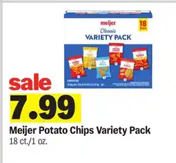 Meijer Meijer Potato Chips Variety Pack offer