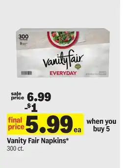 Meijer Vanity Fair Napkins offer