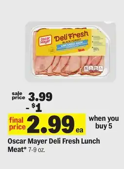 Meijer Oscar Mayer Deli Fresh Lunch Meat offer