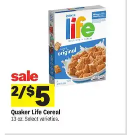 Meijer Quaker Life Cereal offer