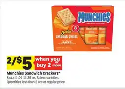Meijer Munchies Sandwich Crackers offer