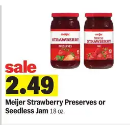 Meijer Meijer Strawberry Preserves or Seedless Jam offer