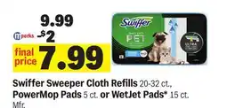 Meijer Swiffer Sweeper Cloth Refills, PowerMop Pads or WetJet Pads offer