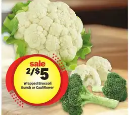 Meijer Wrapped Broccoli Bunch or Cauliflower offer