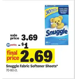 Meijer Snuggle Fabric Softener Sheets offer