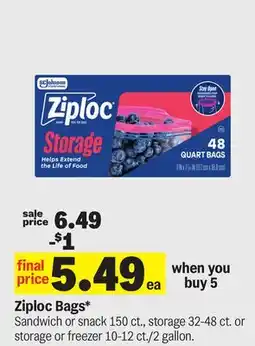 Meijer Ziploc Bags offer