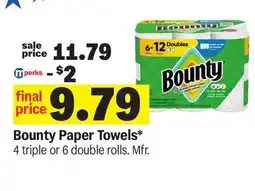 Meijer Bounty Paper Towels offer