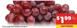 Family Fresh Market Extra Large Red Seedless Grapes offer