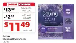 Family Fresh Market Downy Infusions Dryer Sheets offer