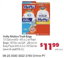 Family Fresh Market Hefty kitchen trash bags offer