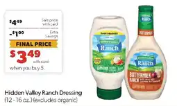 Family Fresh Market Hidden Valley Ranch Dressing offer