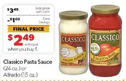 Family Fresh Market Classico pasta sauce offer