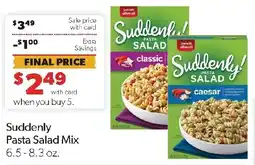 Family Fresh Market Suddenly Pasta Salad Mix offer