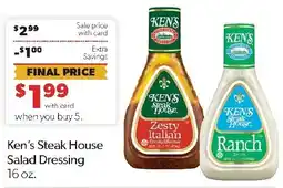 Family Fresh Market Ken's Steak House Salad Dressing offer