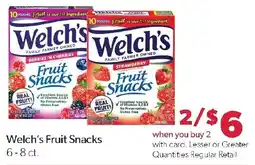 Family Fresh Market Welch's Fruit Snacks offer