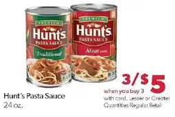 Family Fresh Market Hunt's Pasta Sauce offer