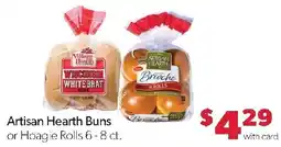 Family Fresh Market Artisan Hearth Buns or Hoagie Rolls offer