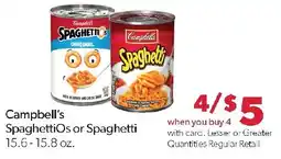 Family Fresh Market Campbell's SpaghettiOs or Spaghetti offer