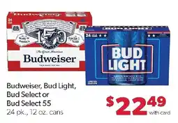 Family Fresh Market Budweiser, Bud Light, Bud Select or Bud Select 55 offer