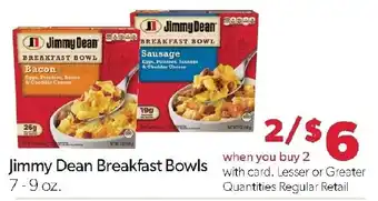 Family Fresh Market Jimmy Dean Breakfast Bowls offer