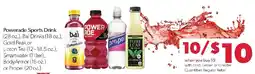 Family Fresh Market Powerade Sports Drink, Bai Drinks, Gold Peak or Lipton Tea, Smartwater, BodyArmor or Propel offer