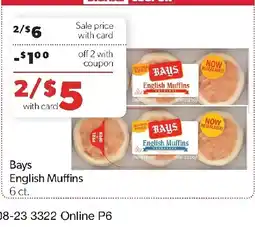 Family Fresh Market Bays English Muffins offer