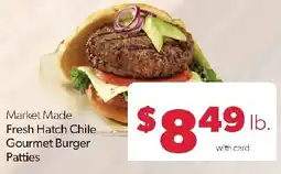 Family Fresh Market Market Made Fresh Hatch Chile Gourmet Burger Patties offer