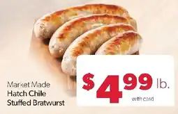 Family Fresh Market Market Made Hatch Chile Stuffed Bratwurst offer