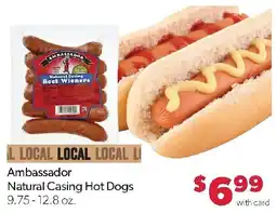 Family Fresh Market Ambassador Natural Casing Hot Dogs offer