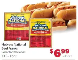 Family Fresh Market Hebrew national beef franks offer