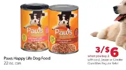 Family Fresh Market Paws Happy Life Dog Food offer