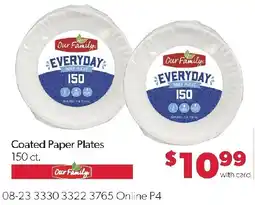 Family Fresh Market Our Family coated paper plates offer