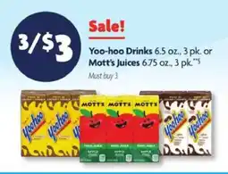 Family Dollar Yoo-hoo Drinks or Mott's Juices offer