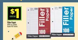 Dollar General Filler Paper offer